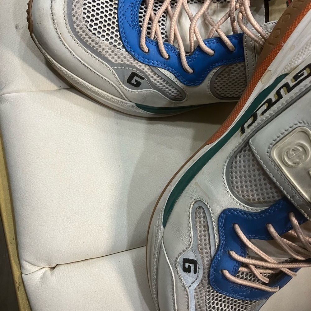 GUCCI SNEAKERS WOMEN FABRIC SILVER